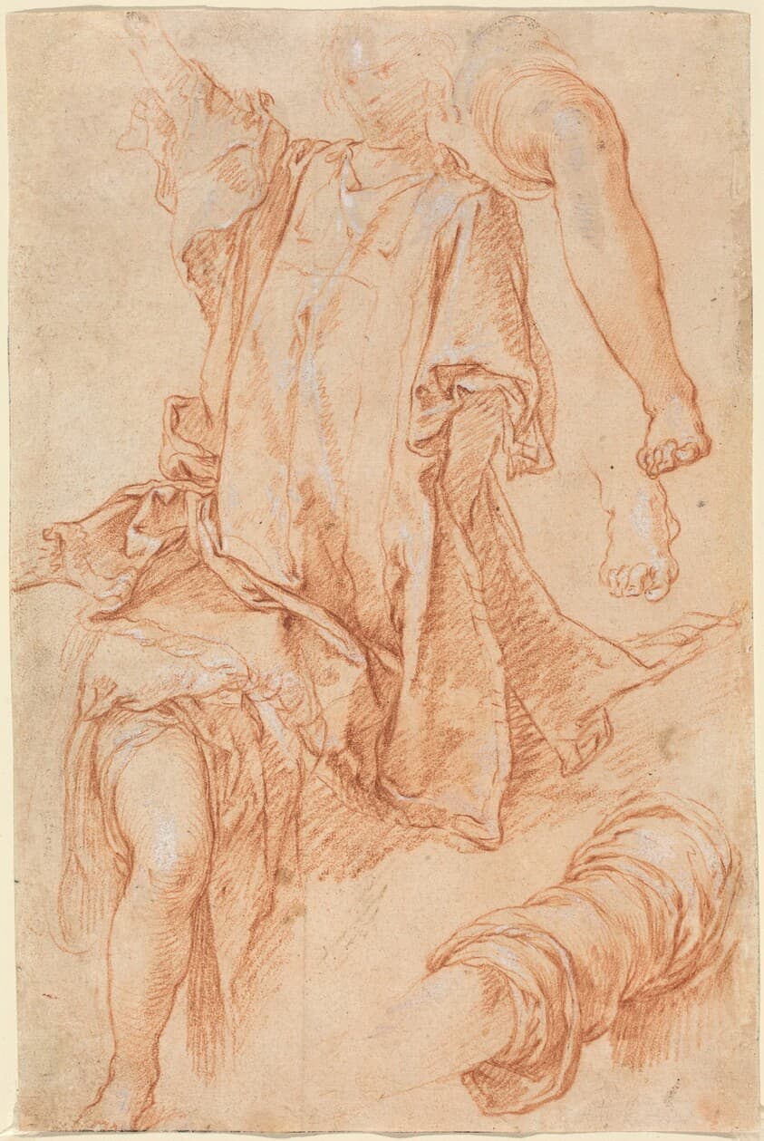 Studies of Legs and Drapery [recto] — Abraham Bloemaert