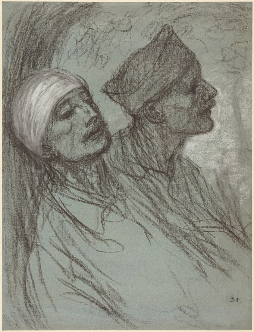 A Wounded Soldier and His Comrade — Théophile Alexandre Steinlen