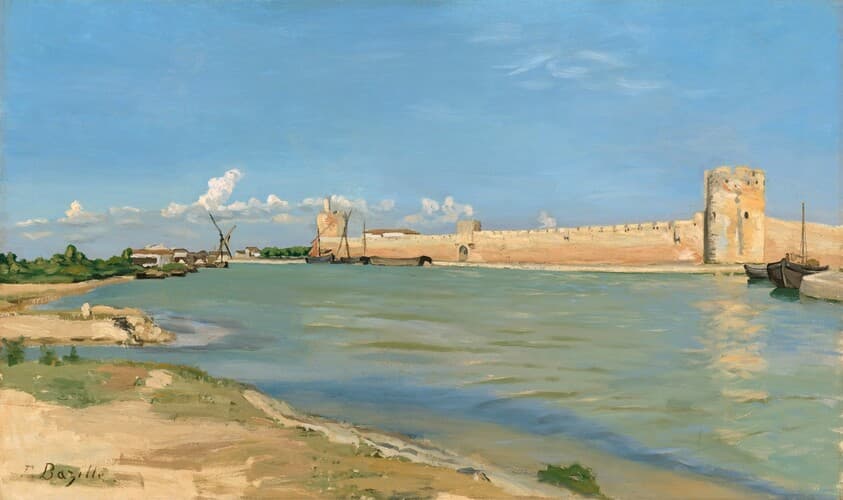 The Western Ramparts at Aigues-Mortes — Frédéric Bazille