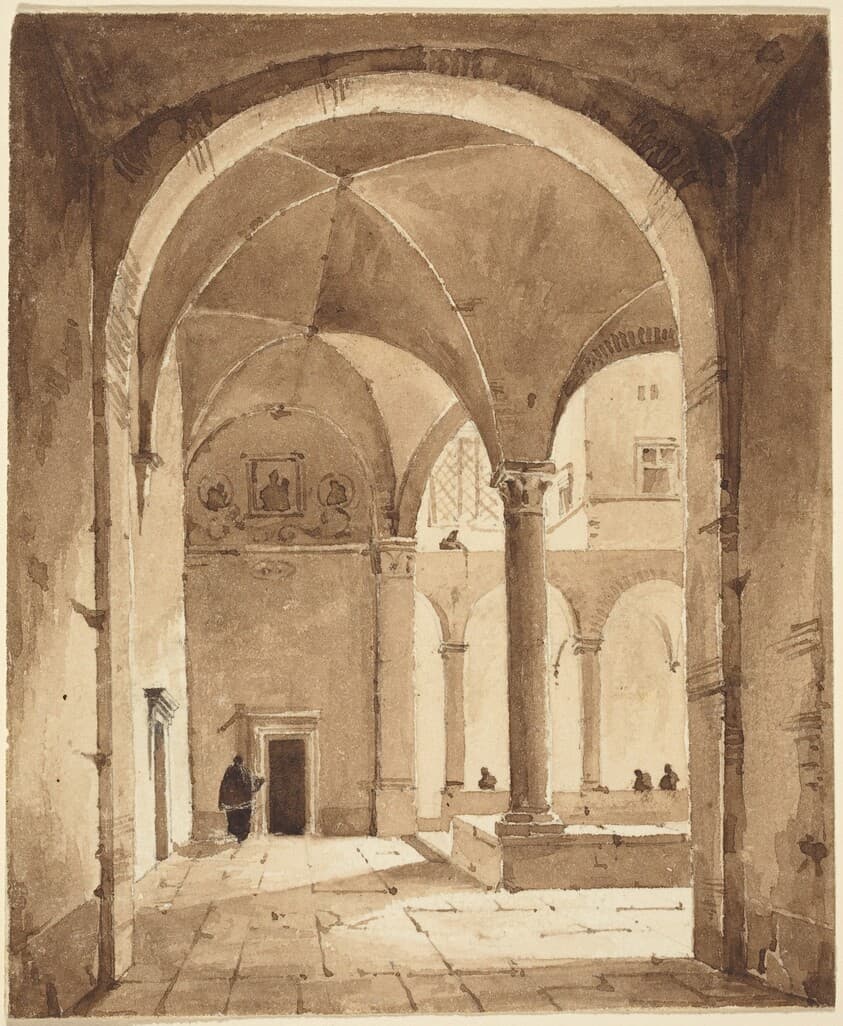 A Cloister — François-Marius Granet