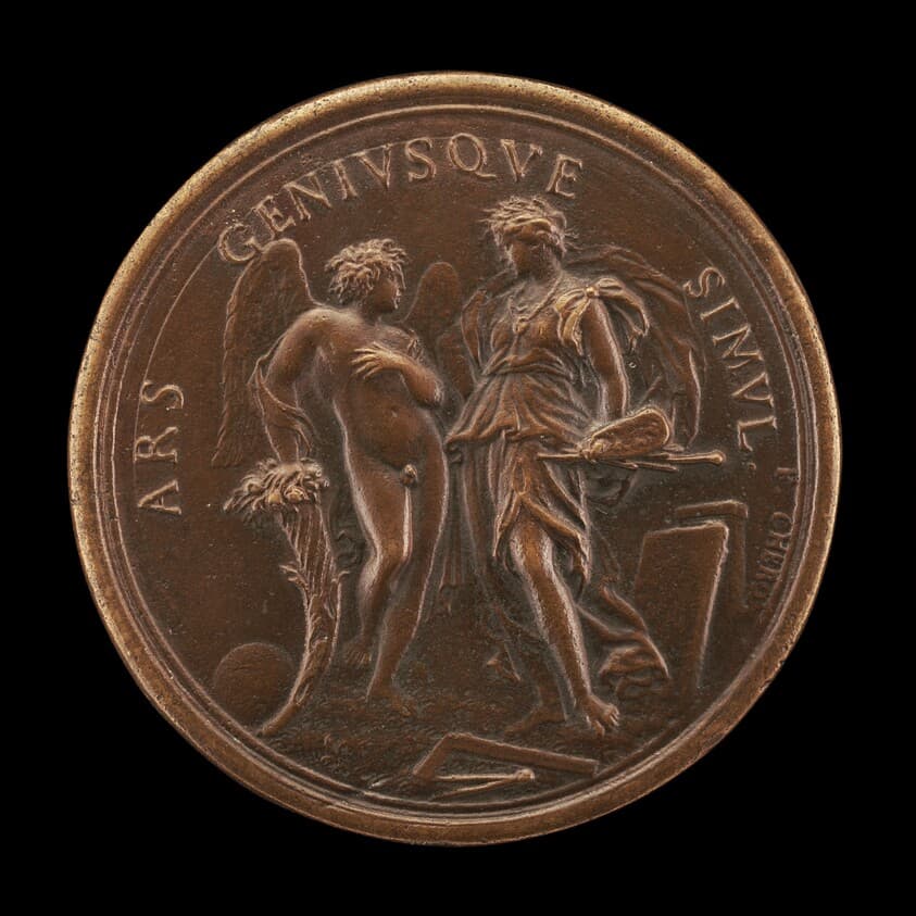 Genius Inspiring Art [reverse] — Charles-Jean-François Chéron