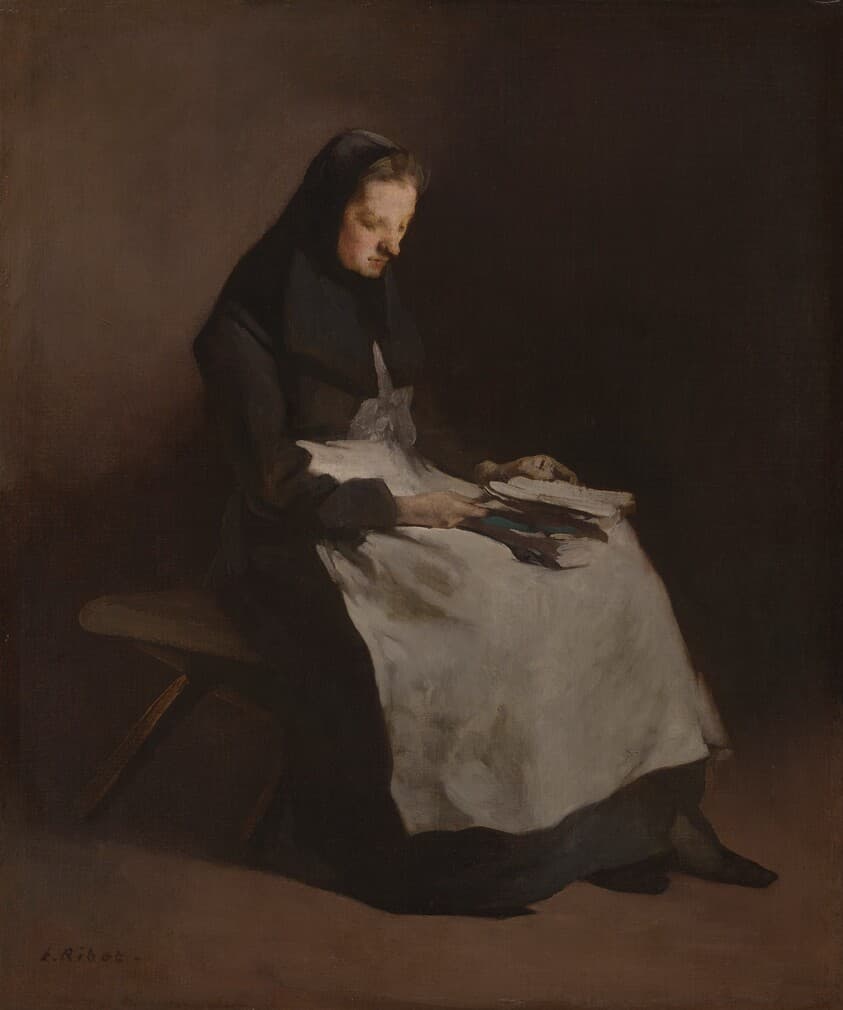 Seated Woman — Augustin Théodule Ribot