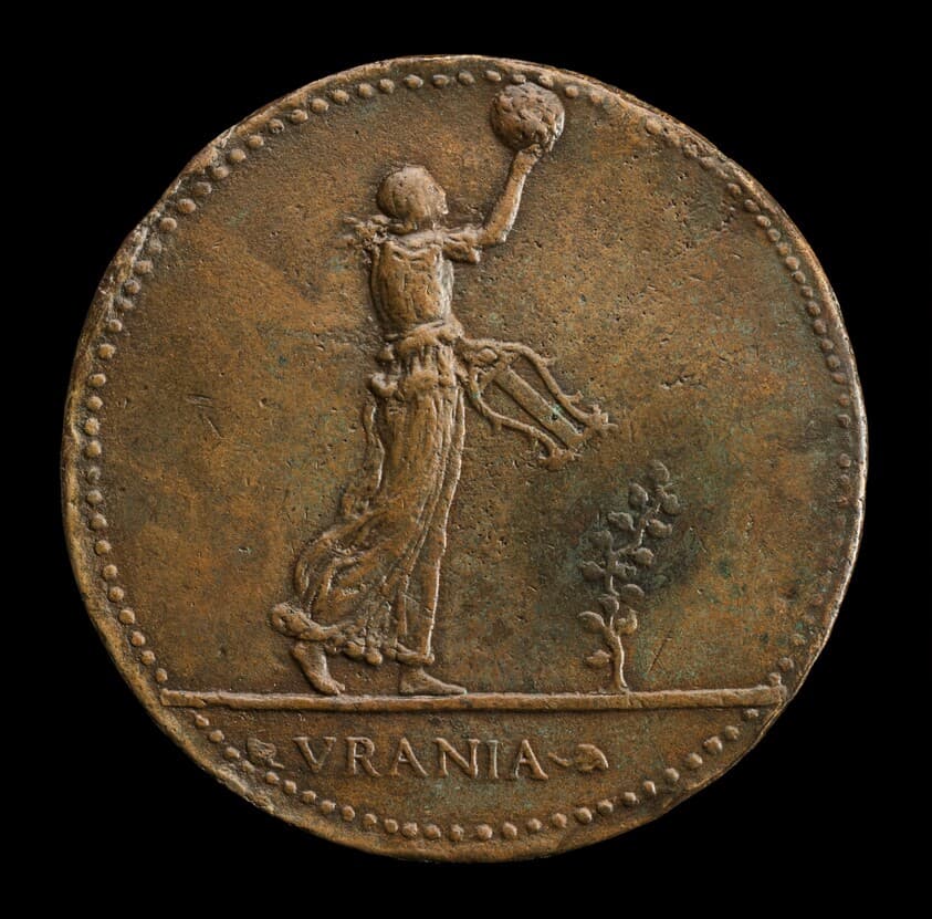 Urania Holding a Globe and Lyre [reverse] — Adriano Fiorentino