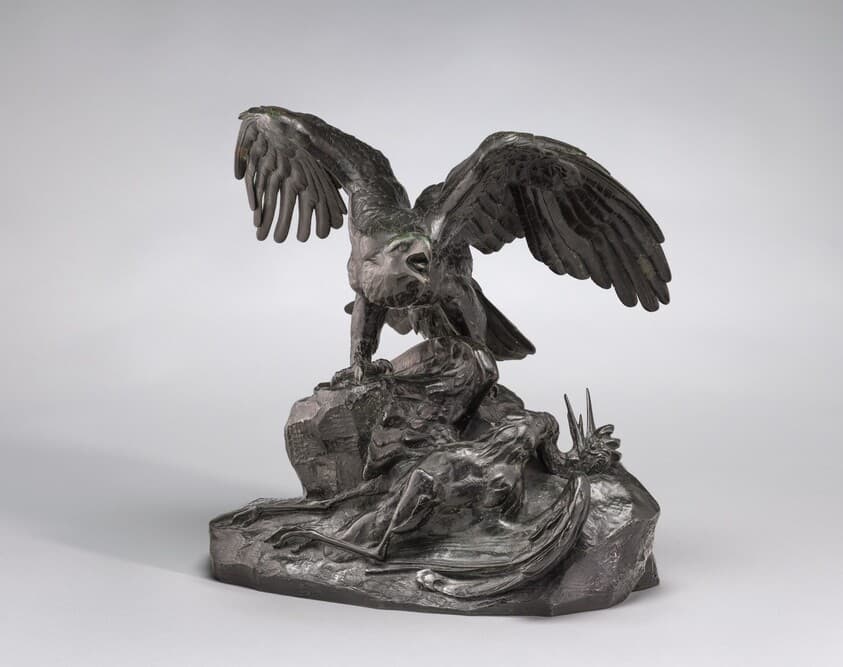 Eagle Holding a Heron — Antoine-Louis Barye
