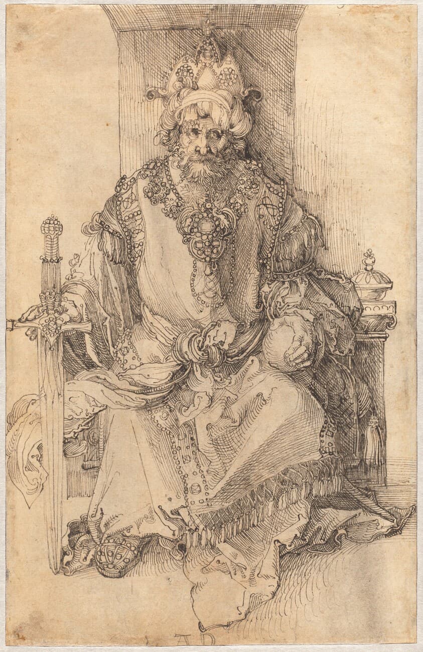An Eastern Ruler Seated on His Throne — Albrecht Dürer
