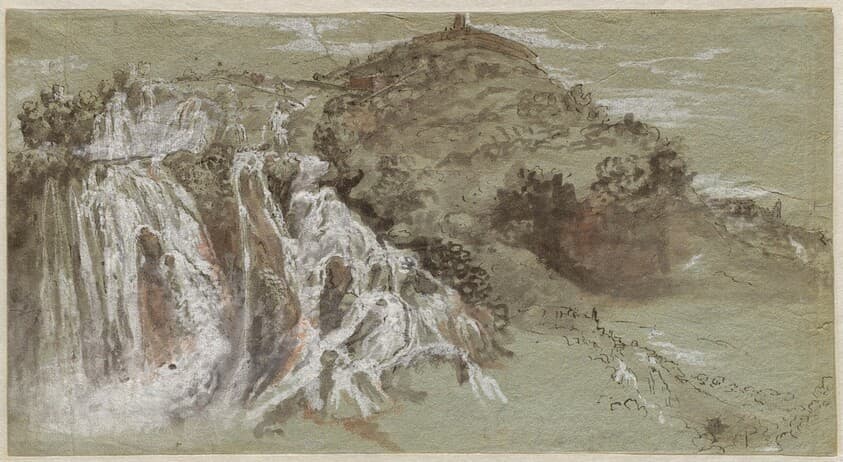 The Waterfalls at Tivoli (recto) — Joachim Franz Beich