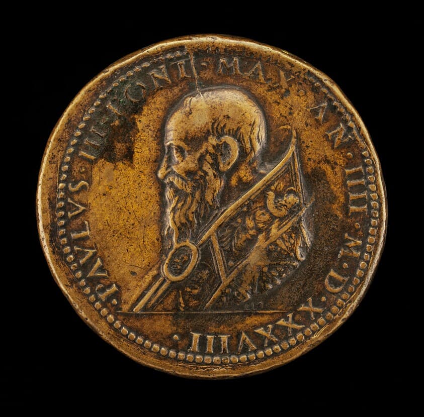Paul III (Alessandro Farnese, 1468-1549), Pope 1534 [obverse] — Leone Leoni