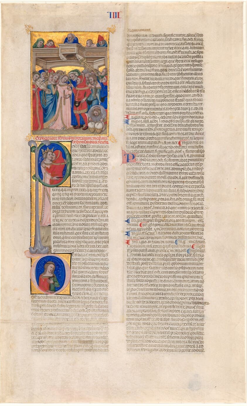 The Marriage; the Kiss of the Bride (initial P); the Bride Abandoned (initial D) — Nicolo da Bologna