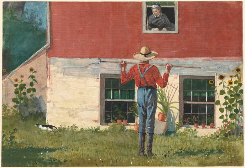 In the Garden (Rustic Courtship) — Winslow Homer
