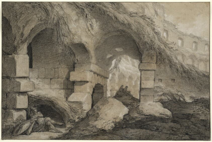 The Interior of the Colosseum — Charles Michel-Ange Challe