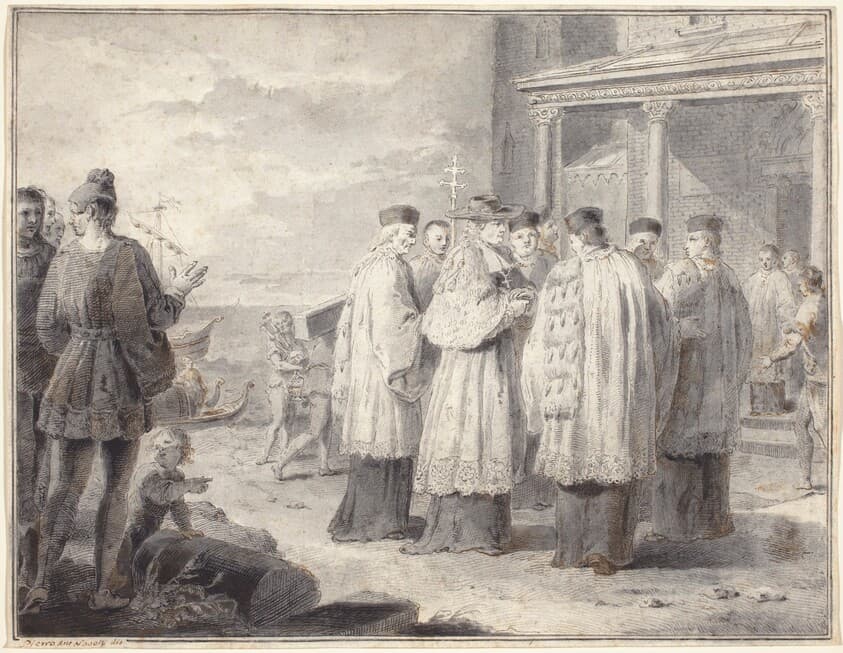Paulinus, Cardinal and Patriarch of Aquileia, Transfers His Seat to Grado — Pietro Antonio Novelli