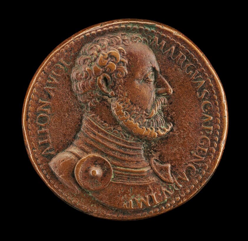 Alfonso II d'Avalos, 1502-1546, Marquess of Vasto [obverse] — Giovanni da Cavino