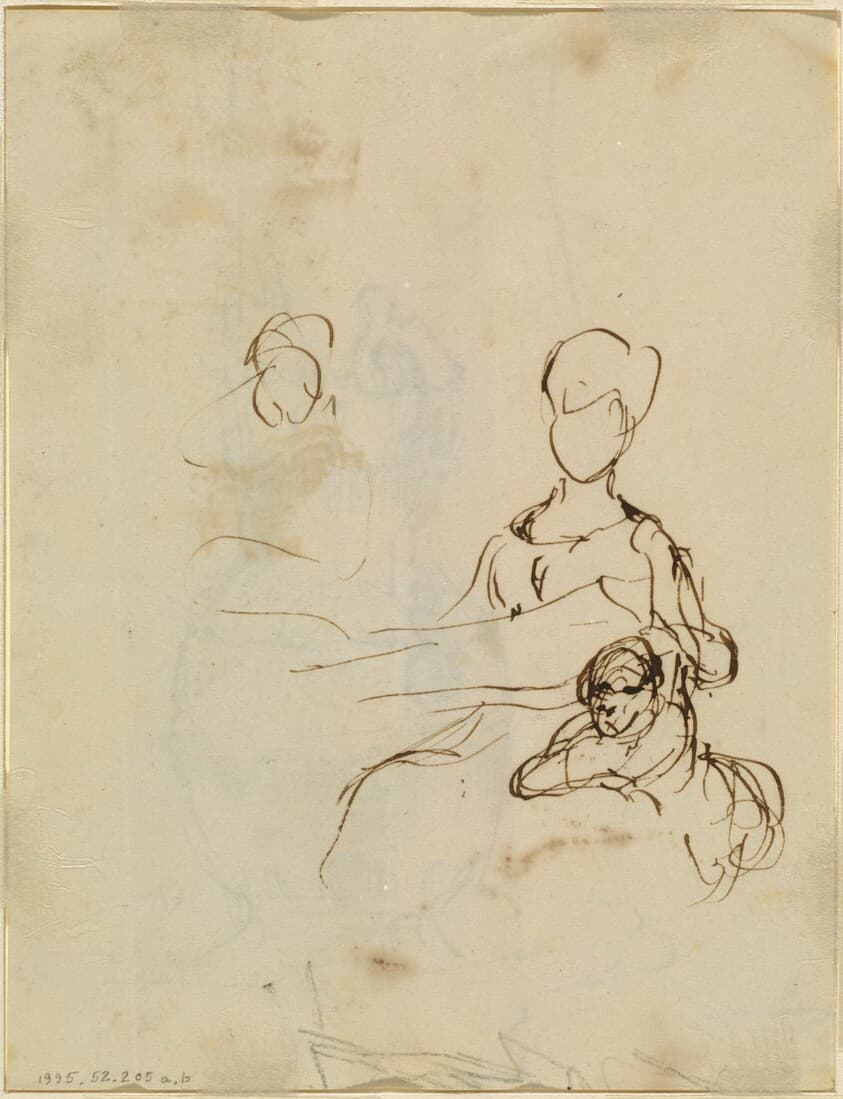 Study of a Mother and Child [verso] — Sir David Wilkie
