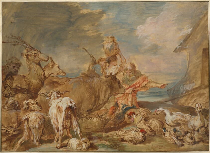 Noah Leading the Animals into the Ark — Giovanni Benedetto Castiglione
