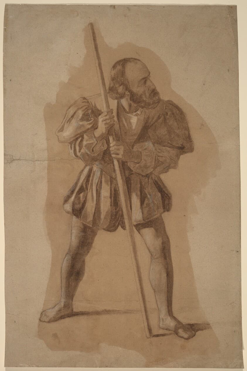 Figure Costume Study for Columbus Mural, Washington, D.C. — John Vanderlyn