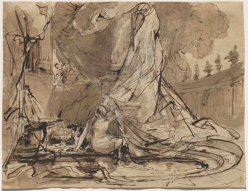 David and Bathsheba — Carl Blechen