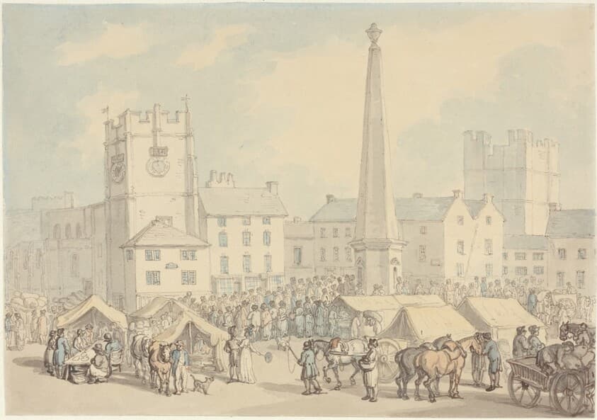 Market Day at Richmond in Yorkshire — Thomas Rowlandson