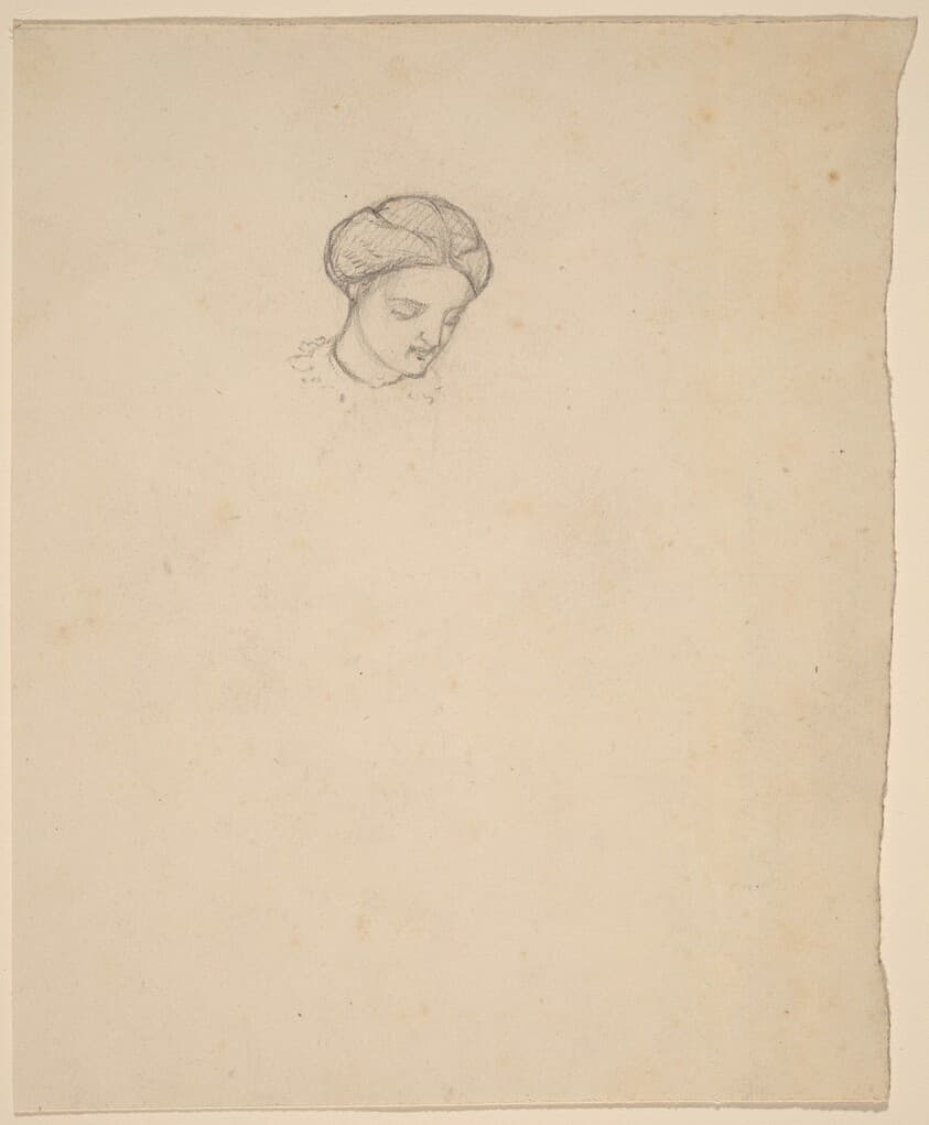 Study of a Girl's Head — Elihu Vedder