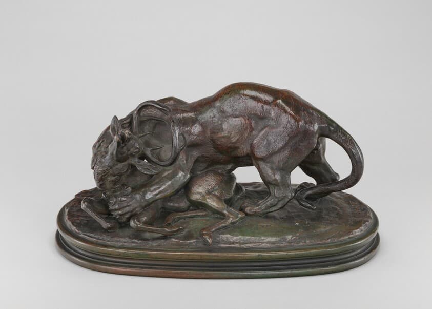 Tiger Attacking a Stag — Antoine-Louis Barye
