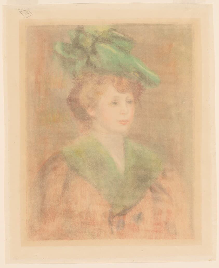 Lady with Green Hat (Mlle. Dieterle?) — Auguste Renoir