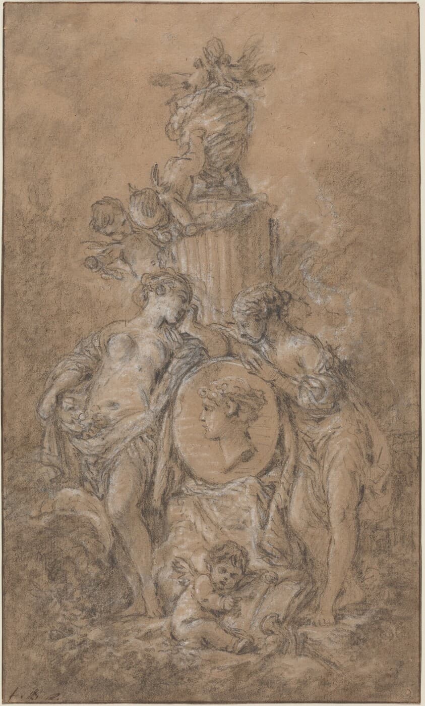 Design for a Funeral Monument — François Boucher