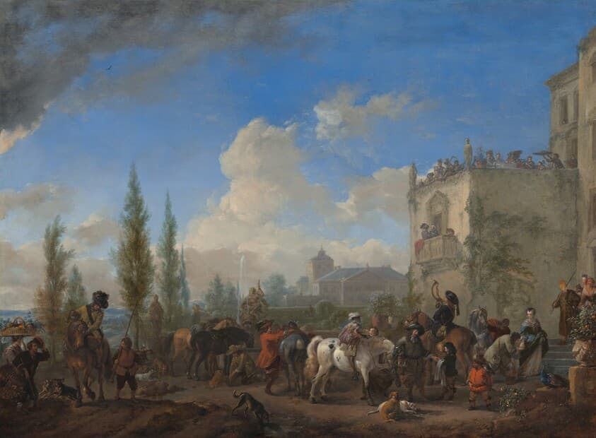 The Departure for the Hunt — Philips Wouwerman