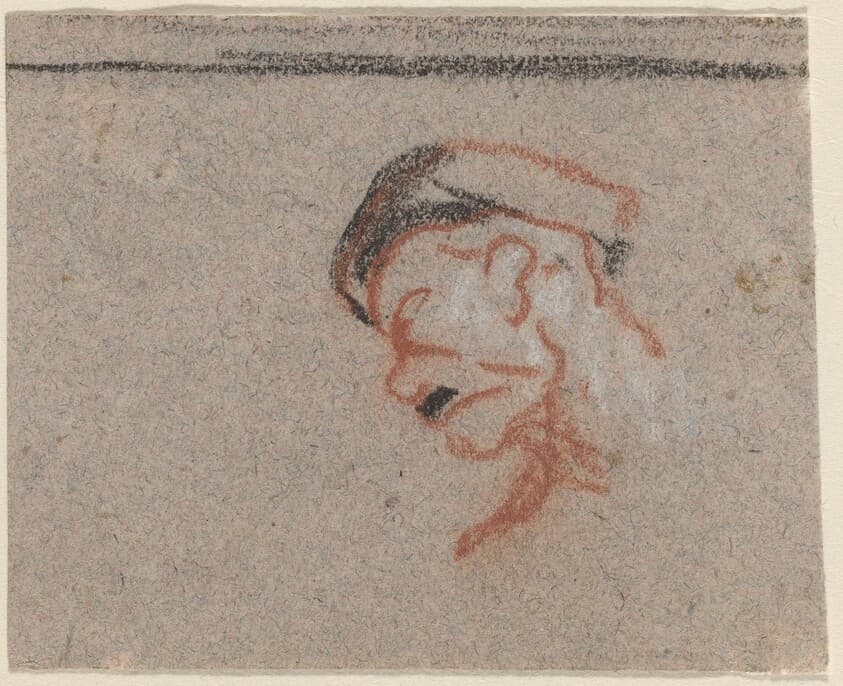 Head of a Man — Honoré Daumier