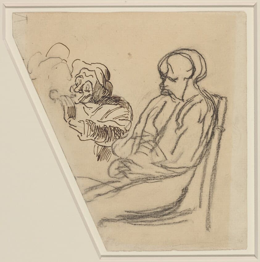 The Smoker — Honoré Daumier