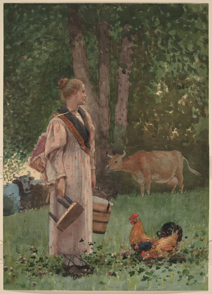 The Milk Maid — Winslow Homer