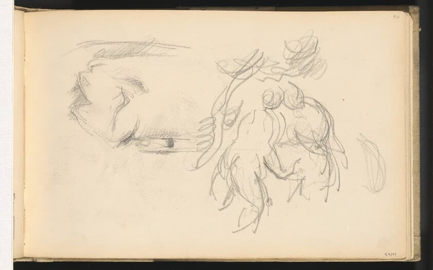 Women Bathers and a Roll of Paper — Paul Cezanne
