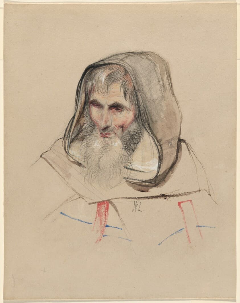 Head of a Spanish Monk — John Frederick Lewis