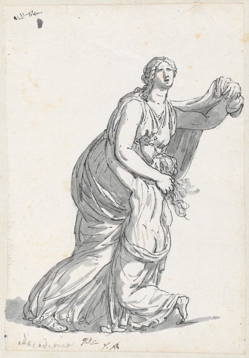 Niobe and Her Daughter — Jacques-Louis David