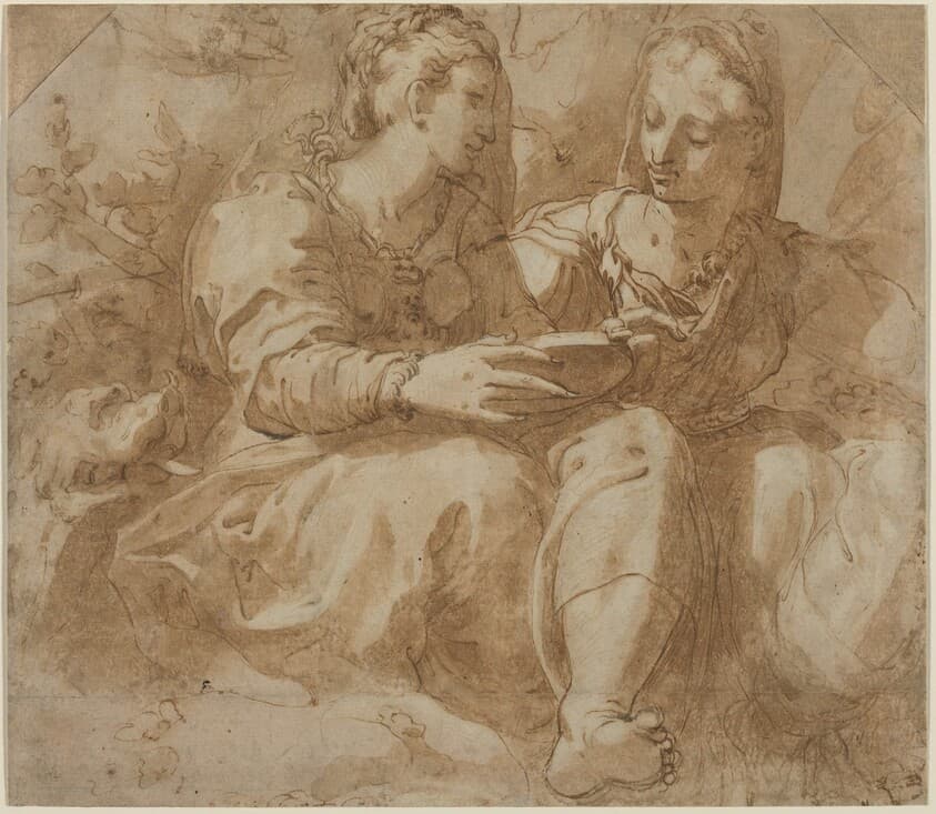 Two Seated Women — Pellegrino Tibaldi