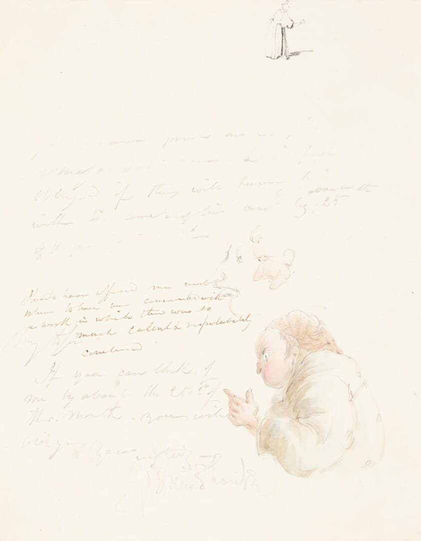 Half-Length of a Lawyer and Other Sketches — George Cruikshank