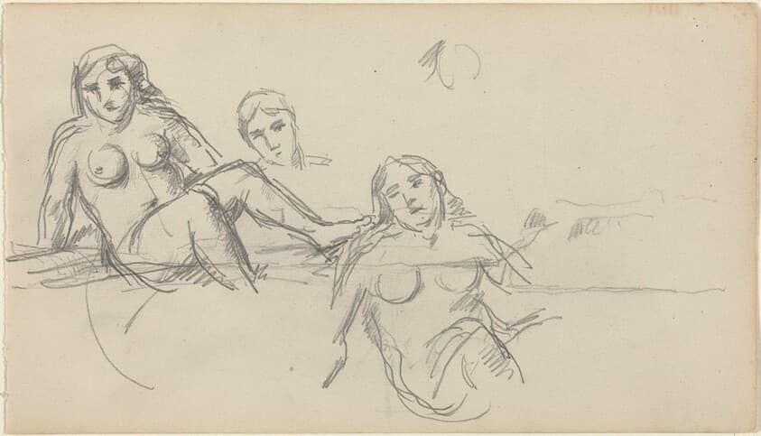 Seated Bather [verso] — Paul Cezanne