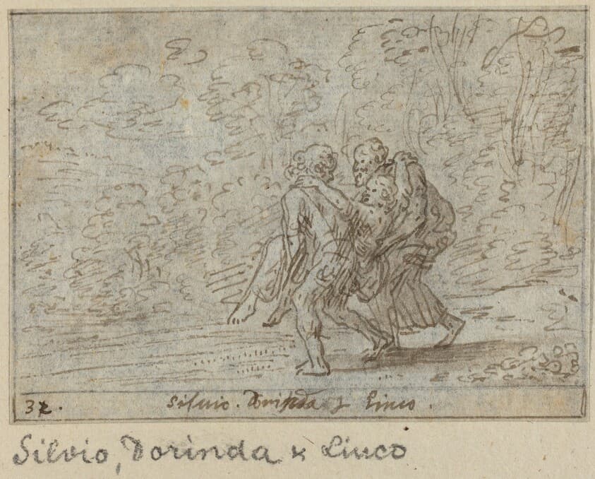 Silvio, Dorinda and Linco — Johann Wilhelm Baur