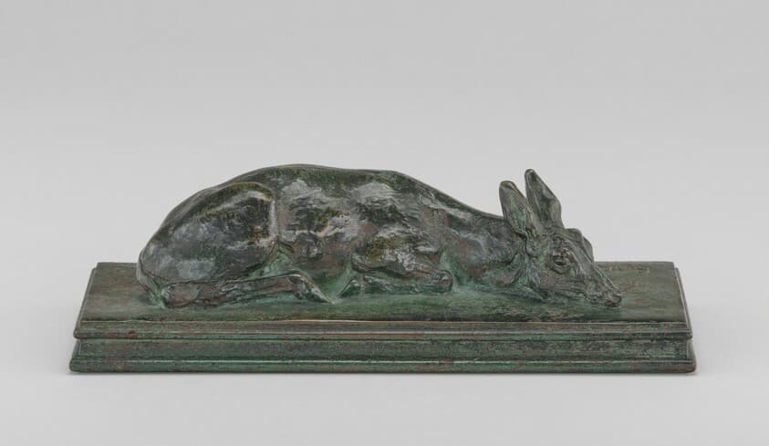 Fawn Reclining — Antoine-Louis Barye