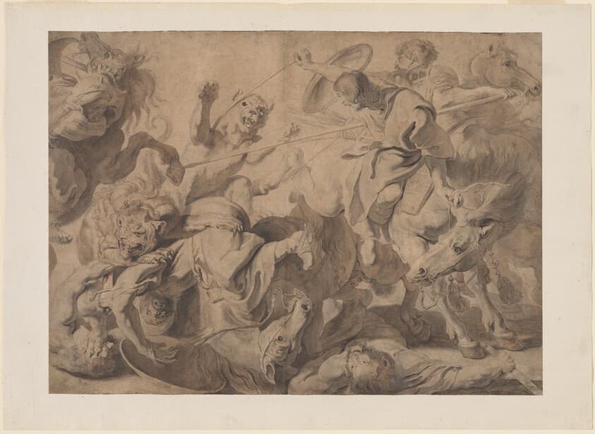 Lion Hunt — Pieter Claesz Soutman and Sir Peter Paul Rubens