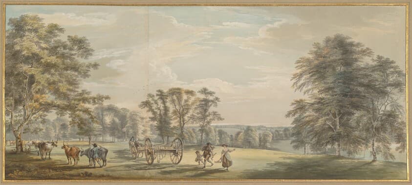 Dawn in Luton Park — Paul Sandby