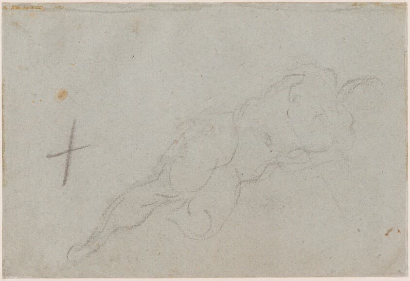 A Female Nude [verso] — Domenico Tintoretto