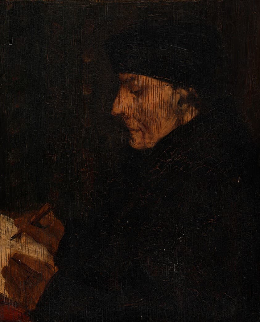 Memory Copy of Holbein's Erasmus — Alphonse Legros