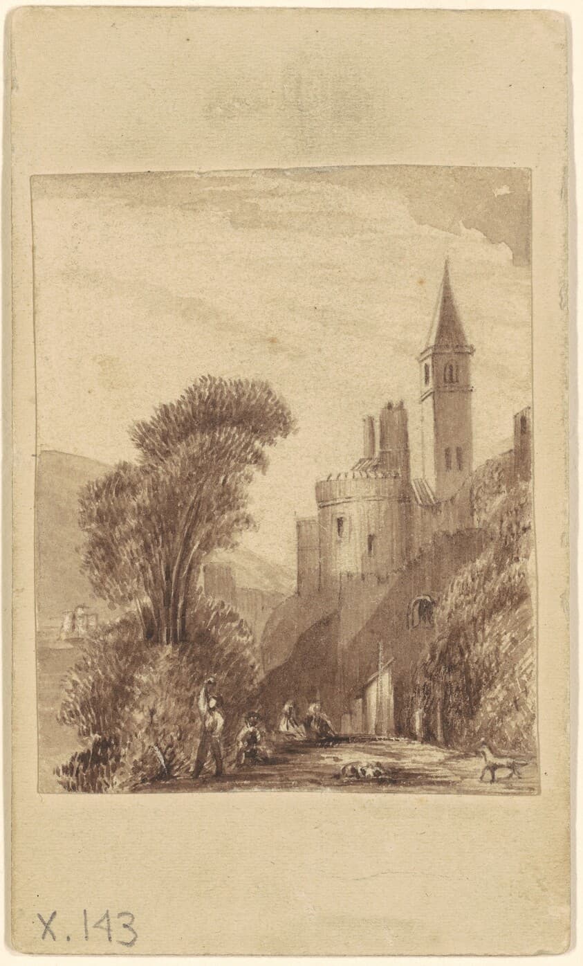 Castle and Figures — Sanford Robinson Gifford