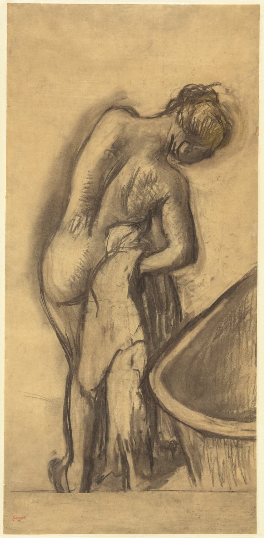 After the Bath: Woman Drying Herself — Edgar Degas