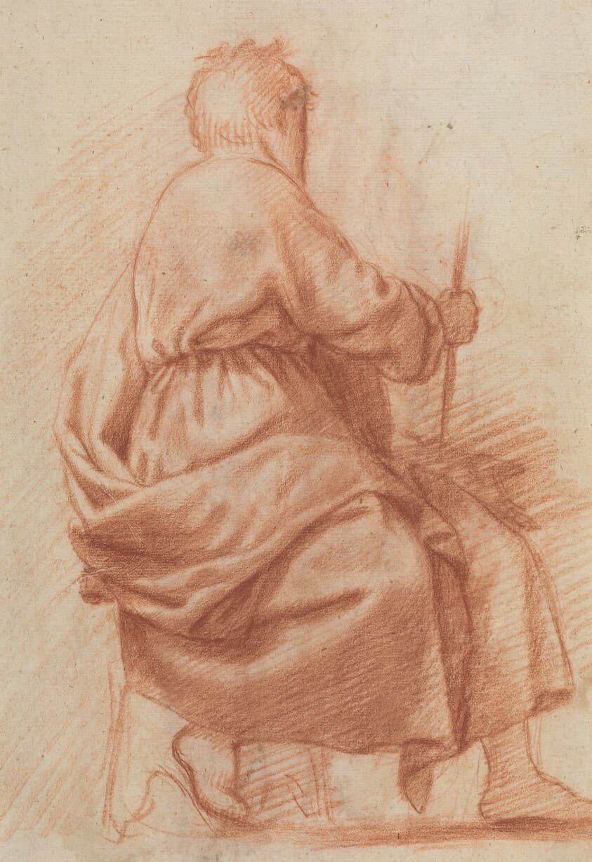 Seated Draped Man [verso] — Jacopo da Empoli