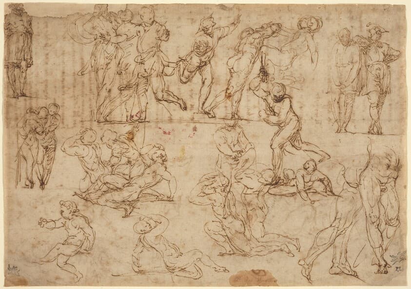 Figure Studies [recto] — Perino del Vaga