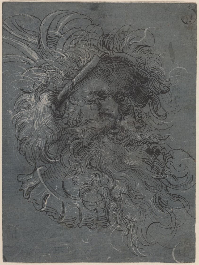 Head of a Bearded Man — Jost Amman
