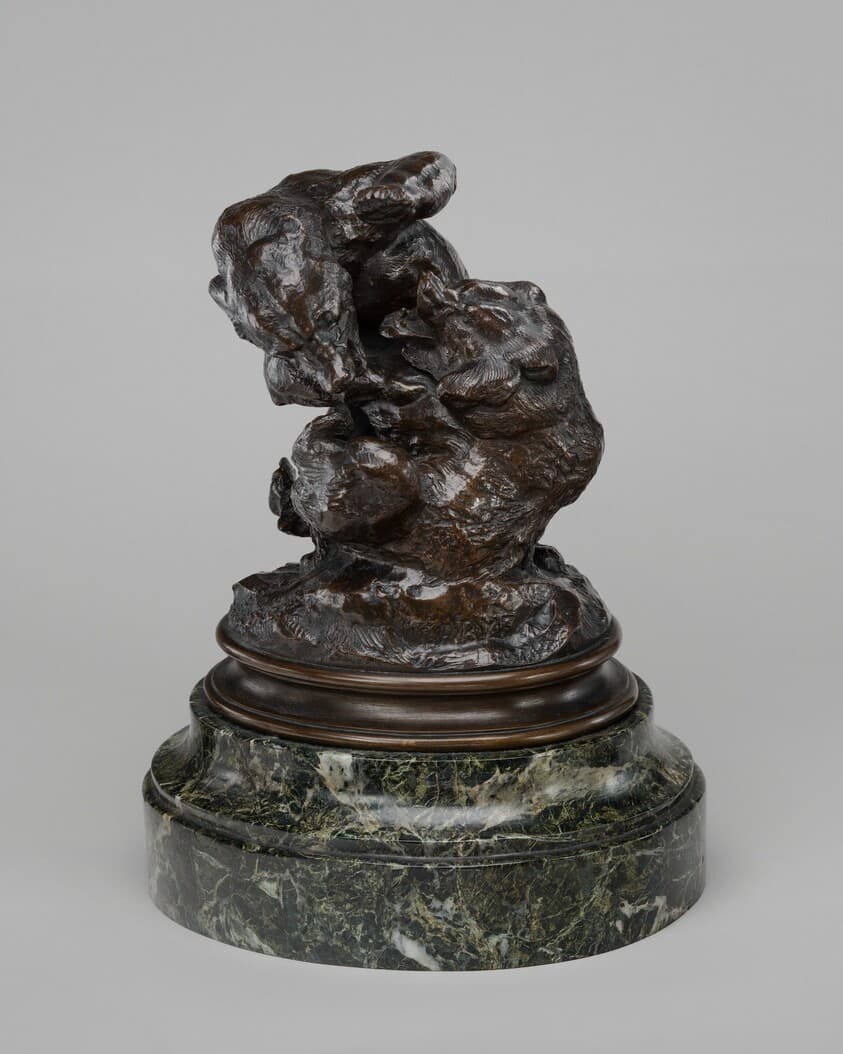 Two Bears Wrestling — Antoine-Louis Barye