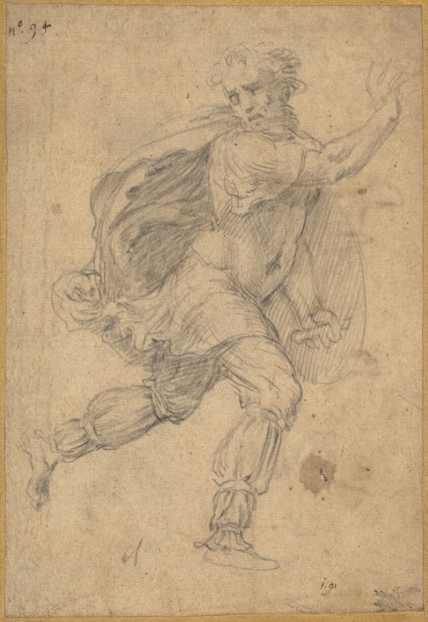 Fleeing Barbarian — Polidoro da Caravaggio