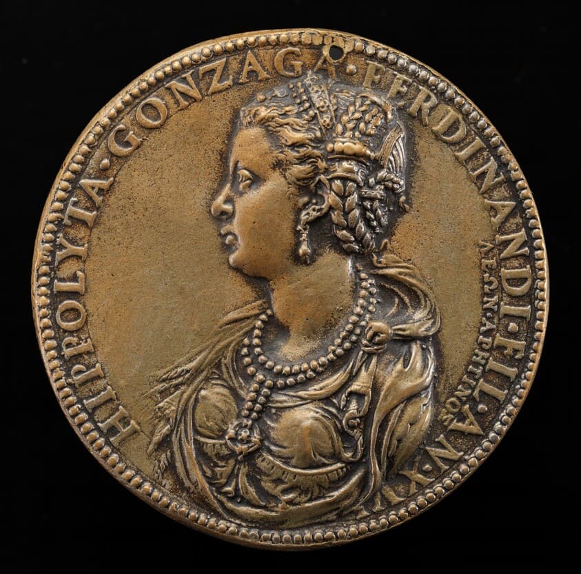 Ippolita Gonzaga, 1535-1563, daughter of Ferrante Gonzaga [obverse] — Leone Leoni