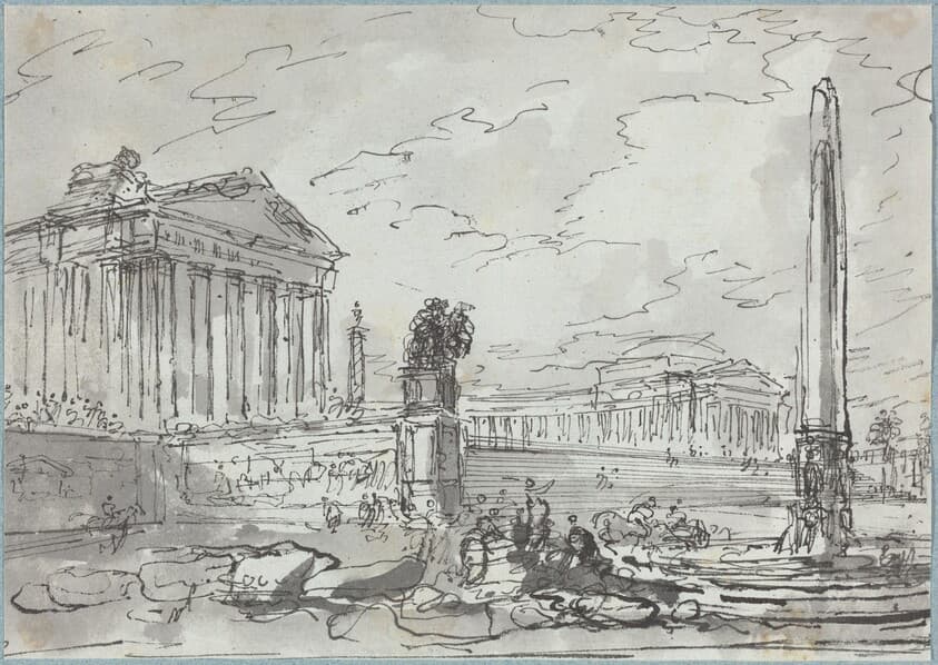 Fantasy on an Ancient Campidoglio — Hubert Robert